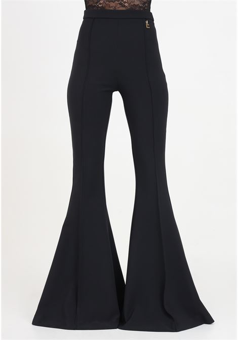 Women's black flared trousers ELISABETTA FRANCHI | PA02441E2110